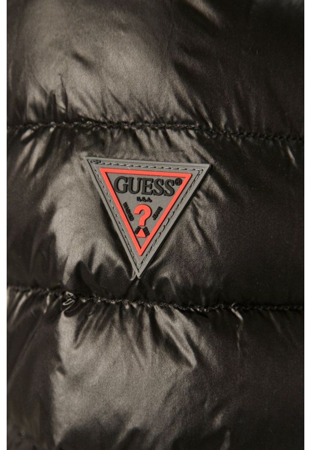 Guess - Kurtka puchowa. Kolor: czarny. Materiał: puch