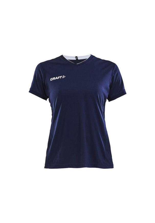 Koszulka treningowa damska Craft 19056221390. Kolor: niebieski. Długość rękawa: krótki rękaw. Długość: krótkie. Sport: piłka nożna