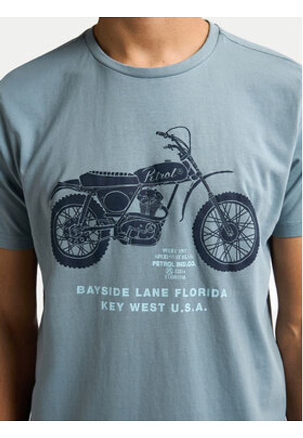 Petrol Industries T-Shirt M-1050-TSR707 Niebieski Regular Fit. Kolor: niebieski. Materiał: bawełna