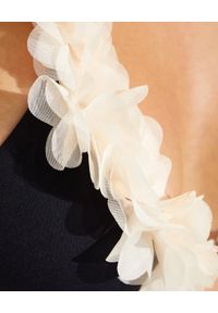 LA REVECHE - Top od Bikini Jamila KOLEKCJA LIMITOWANA dla Moliera2. Kolor: czarny. Materiał: szyfon. Wzór: kwiaty, aplikacja