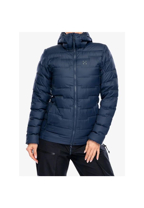 Haglöfs - Kurtka puchowa damska Haglofs ROC Flash Down Hood. Kolor: niebieski. Materiał: puch. Sport: turystyka piesza