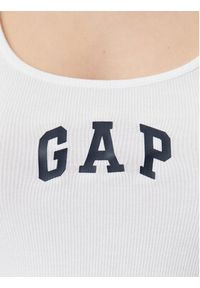 GAP - Gap Top 585421-01 Biały Slim Fit. Kolor: biały. Materiał: syntetyk, bawełna #3