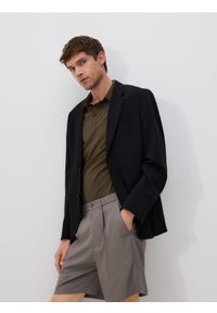 Reserved - Szorty chino z kantem - brązowy. Kolor: brązowy. Materiał: wełna, wiskoza, tkanina #1