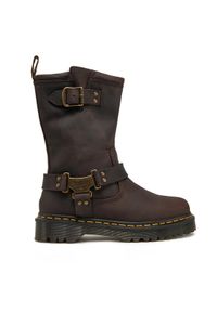 Dr. Martens Botki Anistone Tall Leather Biker31901201 Brązowy. Kolor: brązowy. Materiał: skóra