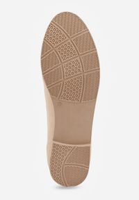 Renee - Ciemnobeżowe Balerinki Typu Mokasyny Ravinda. Kolor: beżowy. Styl: elegancki #3