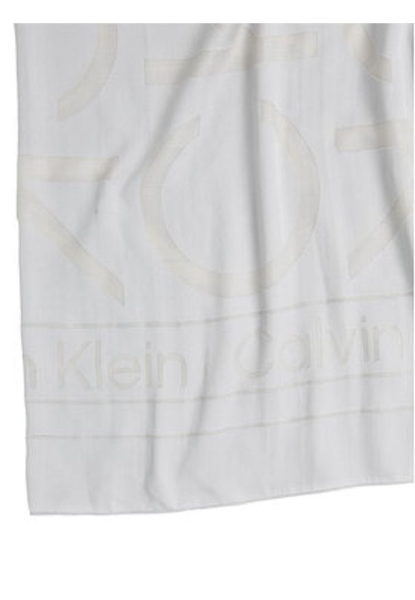 Calvin Klein Chusta Burnout Large Monogram K60K612977 Szary. Kolor: szary. Materiał: poliester, materiał
