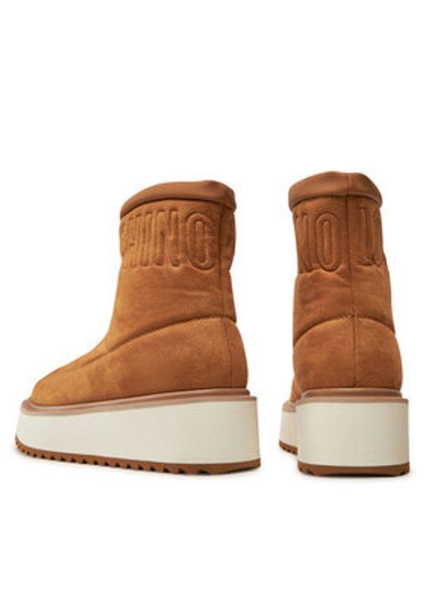 Love Moschino - LOVE MOSCHINO Botki JA24266I0LJAW208 Brązowy. Kolor: brązowy. Materiał: materiał