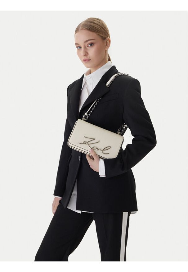 Karl Lagerfeld - KARL LAGERFELD Torebka B1W30046 Biały. Kolor: biały. Materiał: skórzane