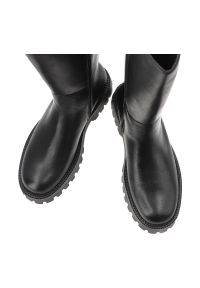 Big-Star - Czarne Kozaki Big Star Ocieplane Obuwie Damskie. Okazja: na co dzień. Wysokość cholewki: przed kolano. Kolor: czarny. Materiał: materiał. Szerokość cholewki: normalna. Sezon: zima, jesień. Styl: klasyczny, casual, elegancki #3