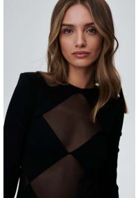 Undress Code bluzka Girl Crush damska kolor czarny gładka. Kolor: czarny. Materiał: materiał. Długość rękawa: długi rękaw. Długość: długie. Wzór: gładki #5