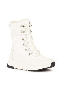 Geox śniegowce D FALENA B ABX B kolor biały D26HXB 085FU C1000. Nosek buta: okrągły. Zapięcie: sznurówki. Kolor: biały. Materiał: guma. Szerokość cholewki: normalna #5