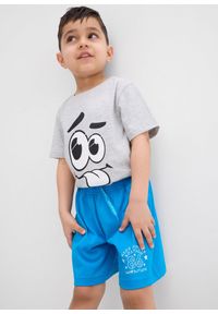 bonprix - Bermudy chłopięce z dżerseju (2 pary). Kolor: niebieski. Materiał: jersey. Wzór: nadruk #3