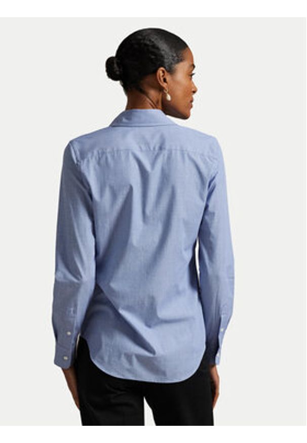 Polo Ralph Lauren Koszula 211941509004 Błękitny Slim Fit. Typ kołnierza: polo. Kolor: niebieski. Materiał: bawełna