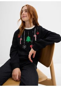 bonprix - Bluza z czystej bawełny organicznej. Kolor: czarny. Materiał: bawełna. Styl: wizytowy #3