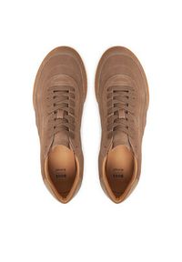 BOSS Sneakersy Careton 50548707 Brązowy. Kolor: brązowy. Materiał: skóra, zamsz