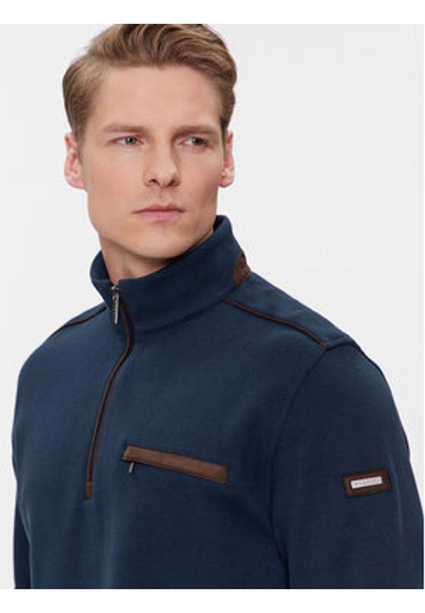 Bugatti Bluza 8500 25050 Niebieski Regular Fit. Kolor: niebieski. Materiał: bawełna