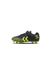 Dziecięce buty piłkarskie Hummel Top Star FG. Kolor: czarny, wielokolorowy, żółty. Materiał: syntetyk, skóra. Szerokość cholewki: normalna. Sport: piłka nożna