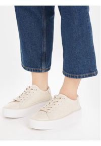 Calvin Klein Sneakersy Flatform Cupsole Lace Up-Epi Mn HW0HW01670 Biały. Kolor: biały. Materiał: skóra #5