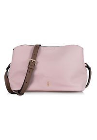 Ochnik - Różowa torebka damska z paskiem. Kolor: różowy. Rodzaj torebki: na ramię