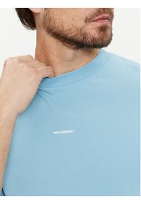 Karl Lagerfeld - KARL LAGERFELD T-Shirt 755057 542221 Niebieski Regular Fit. Typ kołnierza: dekolt w karo. Kolor: niebieski. Materiał: bawełna #2