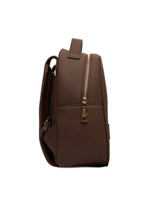 Love Moschino - LOVE MOSCHINO Plecak JC4197PP1NKD0301 Brązowy. Kolor: brązowy. Materiał: skóra