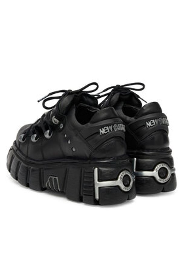 NEW ROCK Sneakersy M-120N-C26 Czarny. Kolor: czarny. Materiał: skóra