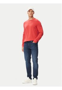 Tommy Jeans Sweter DM0DM22853 Koralowy Slim Fit. Kolor: pomarańczowy. Materiał: bawełna #4