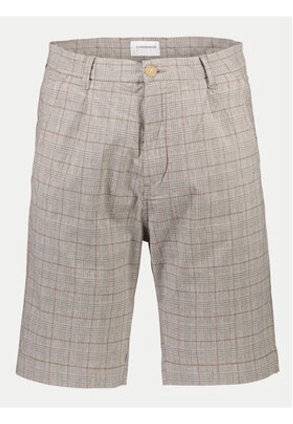 Lindbergh Szorty materiałowe 30-505024 Beżowy Wide Fit. Kolor: beżowy. Materiał: bawełna