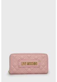 Love Moschino Portfel damski kolor różowy. Kolor: różowy. Materiał: materiał. Wzór: gładki