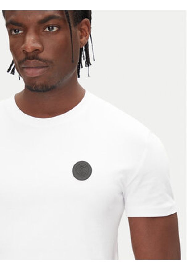 Just Cavalli T-Shirt 78OAHT12 Biały Slim Fit. Kolor: biały. Materiał: bawełna