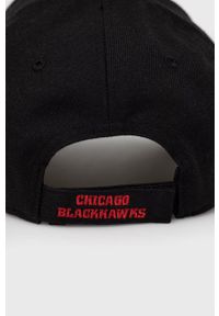 47 Brand - 47brand czapka z domieszką wełny Chciago Blackshawks kolor czarny z aplikacją. Kolor: czarny. Materiał: wełna. Wzór: aplikacja