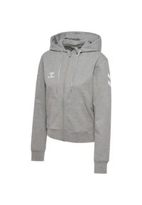 Damska bluza z kapturem zapinana na zamek Hummel Go 2.0 Chevron. Typ kołnierza: kaptur. Kolor: szary #1