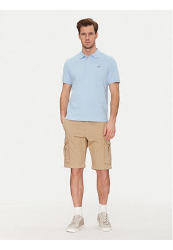 GANT - Gant Szorty materiałowe 205069 Beżowy Relaxed Fit. Kolor: beżowy. Materiał: bawełna