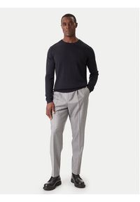 Karl Lagerfeld - KARL LAGERFELD Sweter 655000 554399 Granatowy Slim Fit. Typ kołnierza: dekolt w karo. Kolor: niebieski. Materiał: wełna #4