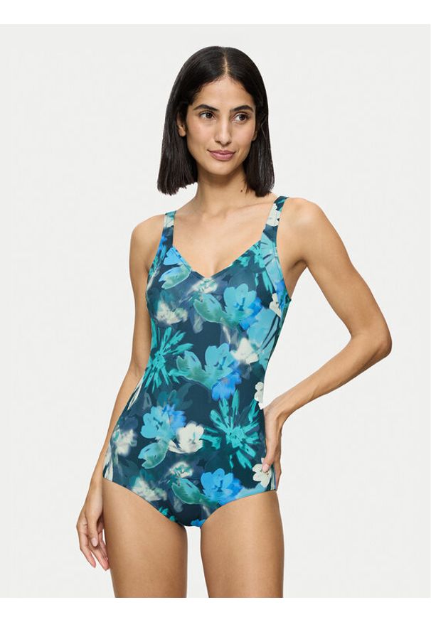 Triumph Strój kąpielowy Summer Fleur 10222342 Niebieski. Kolor: niebieski. Materiał: syntetyk