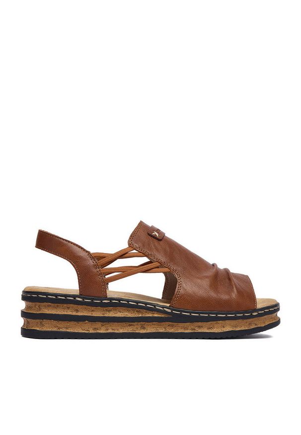 Sandały Rieker. Kolor: brązowy