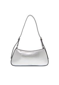 Calvin Klein Torebka Ck Metallic Small Shoulder Bag LV04F3304G Srebrny. Kolor: srebrny. Materiał: skórzane #3