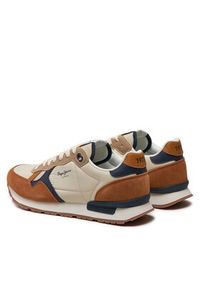 Pepe Jeans Sneakersy Brit Mix M PMS40006 Brązowy. Kolor: brązowy #3