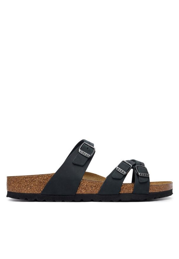 Birkenstock Klapki Franca 1021203 Czarny. Kolor: czarny. Materiał: skóra
