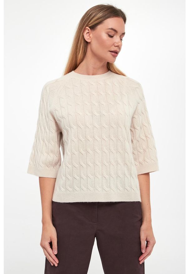Marella - Sweter damski z kaszmirem Franz MARELLA MONOCHROME. Materiał: kaszmir