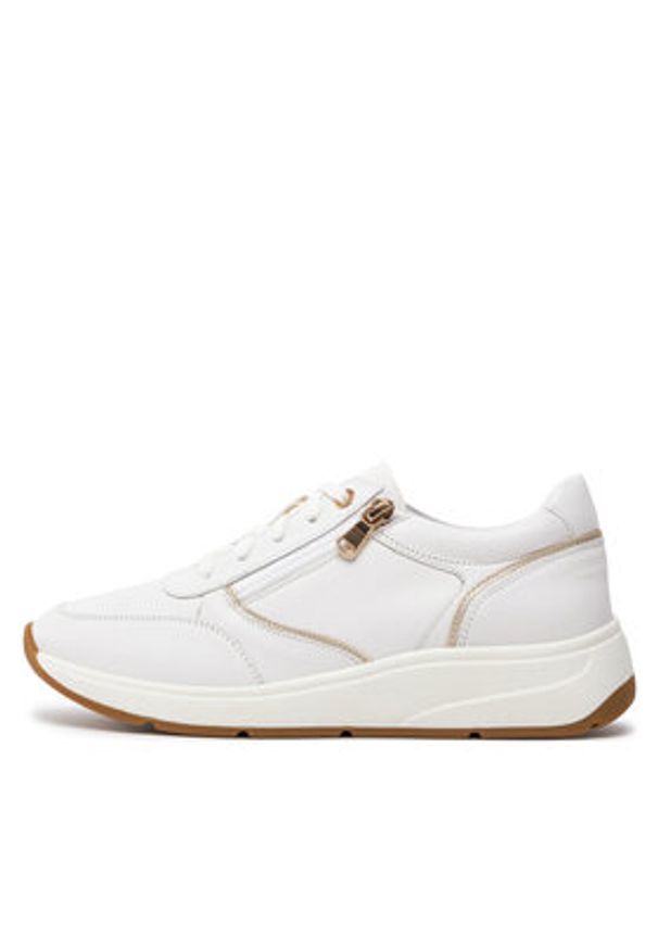 Geox Sneakersy D Cristael D45MXE 00085 C1000 Biały. Kolor: biały. Materiał: skóra