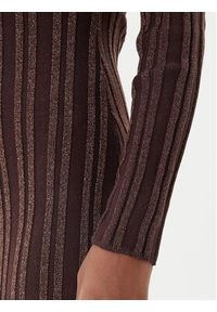 Fracomina Sukienka dzianinowa FJ25WD5006K463Q7 Brązowy Slim Fit. Kolor: brązowy. Materiał: syntetyk #4