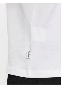 Pepe Jeans T-Shirt Chris PM509207 Biały Slim Fit. Kolor: biały. Materiał: bawełna