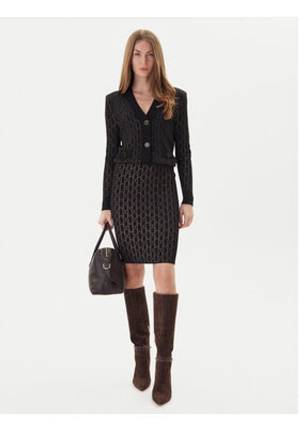 Marciano Guess Kardigan 5YGR06 5877Z Czarny Regular Fit. Kolor: czarny. Materiał: wiskoza