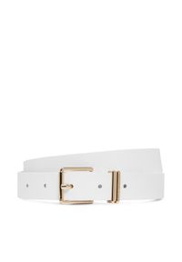 TOMMY HILFIGER - Tommy Hilfiger Pasek Th Square 2.5 AW0AW18692 Biały. Kolor: biały. Materiał: skóra #1
