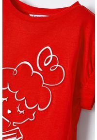 Mayoral T-shirt bawełniany dziecięcy kolor czerwony. Okazja: na co dzień. Kolor: czerwony. Materiał: bawełna. Wzór: nadruk. Styl: casual #2