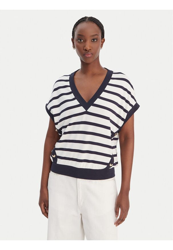 Liu Jo Sport Bluzka TA6084 J3867 Granatowy Relaxed Fit. Kolor: niebieski. Materiał: wiskoza. Styl: sportowy