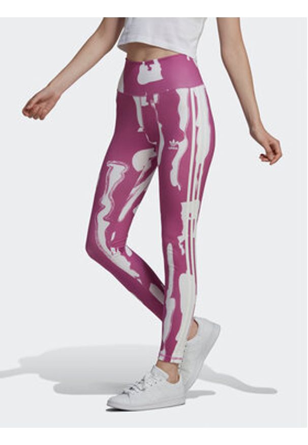 Adidas - adidas Legginsy THEBE MAGUGU HK5195 Fioletowy Tight Fit. Kolor: fioletowy. Materiał: syntetyk