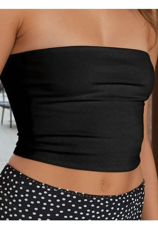 Sinsay - Top typu bandeau w stylu basic - czarny. Kolor: czarny