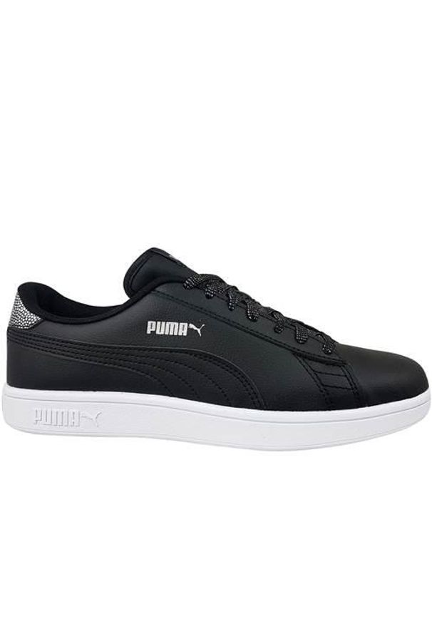Buty do chodzenia dla dzieci Puma Smash V2 Metallics JR. Kolor: czarny. Materiał: syntetyk, materiał, guma. Sport: turystyka piesza